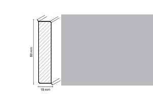 Плинтус Широкий плинтус Cubu flex life XL 80/19 W199 Серебряный фото  | FLOORDEALER